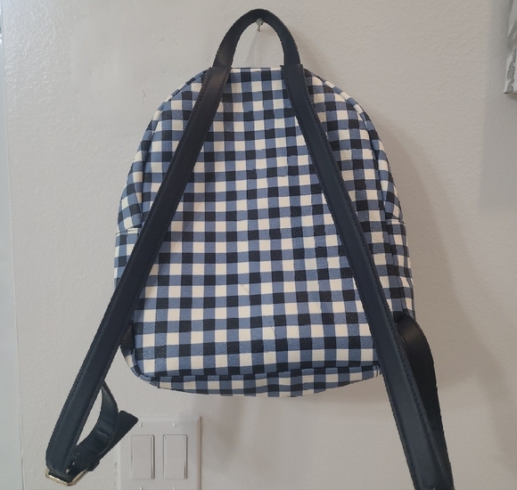 Kate Spade Navy and White Checkered Backpack main image 16